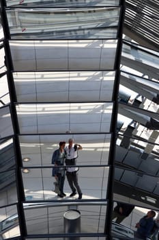 Glaskuppel auf dem Reichstagsgebäude, Deutschland, Berlin