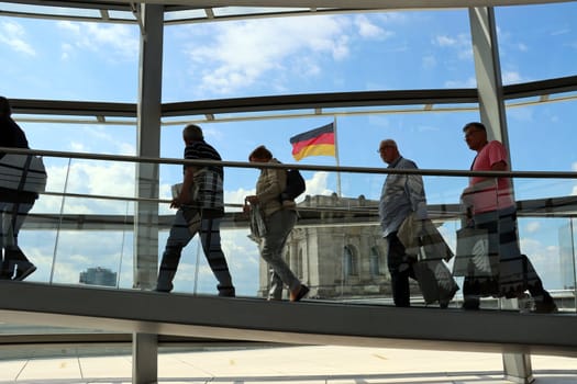 Glaskuppel auf dem Reichstagsgebäude, Deutschland, Berlin