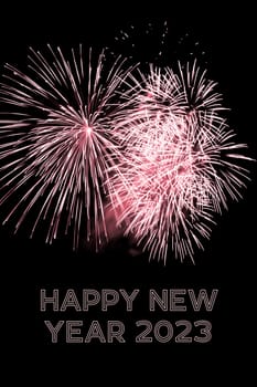 Luxury firework event sky show turn of the year celebration. Holidays season party time. Premium entertainment nightlife background.