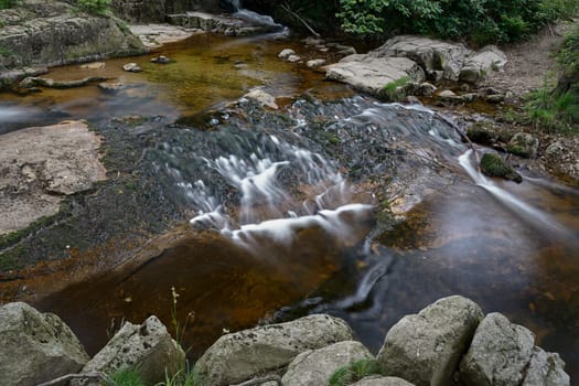 the romantic river Ilse near Ilsenburg at the foot of the Brocken in the Harz National Park in Germany