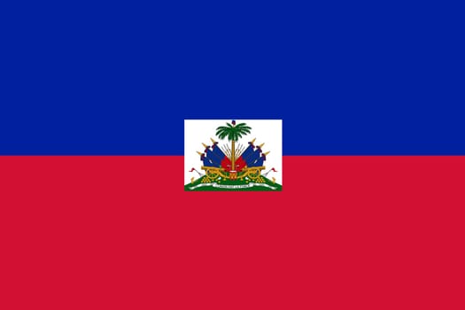 A Haiti flag background illustration red blue crest