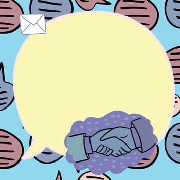 Colleagues Shaking Hands Accomplishing Strong Communication Efforts