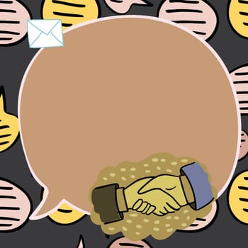 Colleagues Shaking Hands Accomplishing Strong Communication Efforts