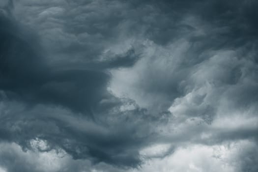 Stormy Sky Before Rain Thunderstorm. Storm Cloudy Sky Background.