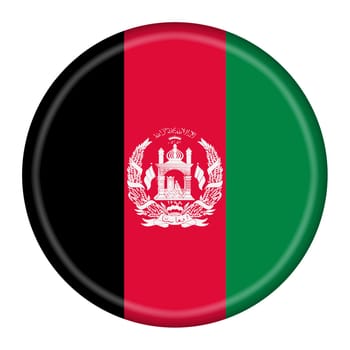 An Afghanistan button isolated on white with clipping path