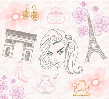 Paris seamless pattern