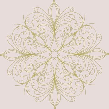 Soft pink and gold bohemian pattern. GENTLE MODERN SEAMLESS PRINT WITH MONOGRAMS