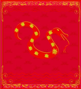 A vector illustration of Year of Snake design for Chinese New Year celebration