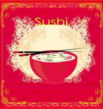 template of traditional Japanese food menu
