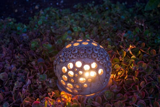 Garden ball, garden ceramics, garden decoration, light ball, handwork