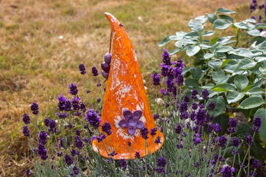 garden deco in lavender bed