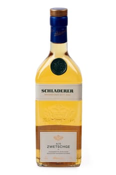 WETZLAR, GERMANY 2022-07-18: Bottle with traditional german black forest Alfred Schladerer fruit Brandy.