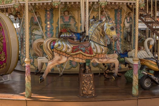 traditional french carousel, Gerardmer, Grand Est, France