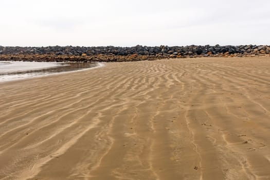 Wave Patterns in the Sand near Morro Bay, California