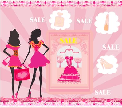fashion silhouettes girls Shopping