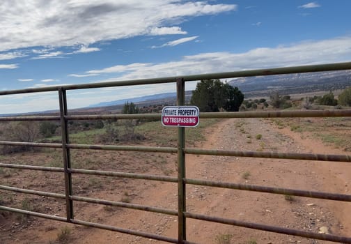 No trespassing Private Property sign