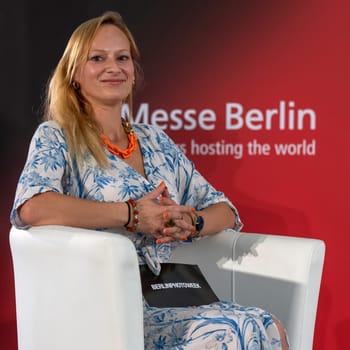 Anna-Maria Seifert  (CEO Berlin Photo Week) at the IFA 2022 kick-off press conference in the Marshall House.