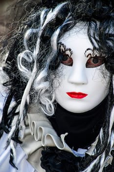 VENICE, ITALY - Febrary 5 2018: The masks of the Venice carnival 2018.