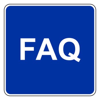 FAQ and road sign