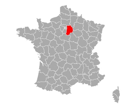 Map of Seine-et-Marne in France