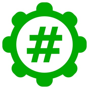 Hashtag and wheel