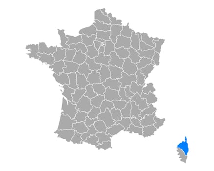 Map of Haute-Corse in France