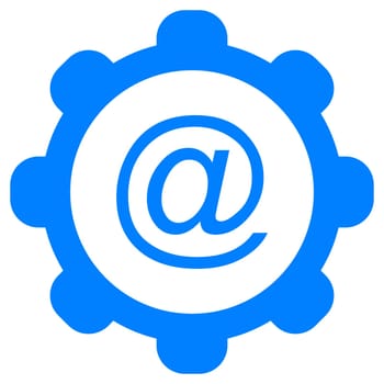 E-mail symbol and wheel