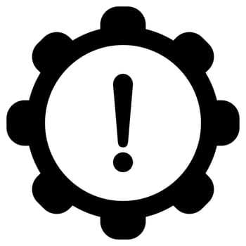 Exclamation mark and wheel