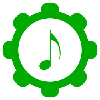 Music note and wheel
