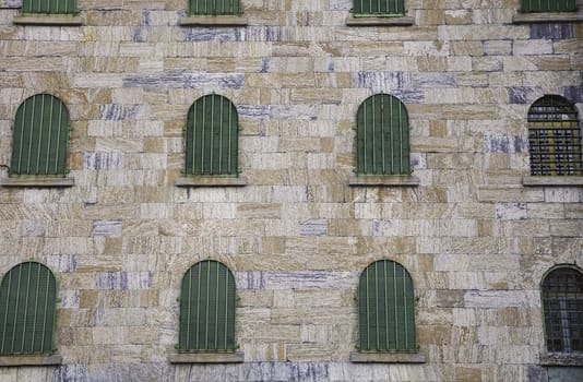 prison jail wall windows old brick iron bars grunge texture