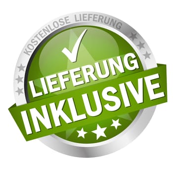 round button with banner and text delivery included
