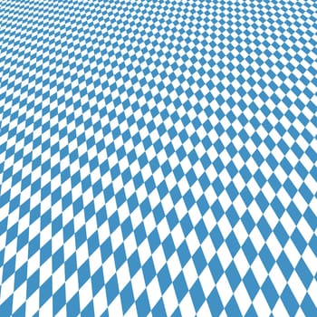 Oktoberfest background with blue white checkered three dimensional pattern