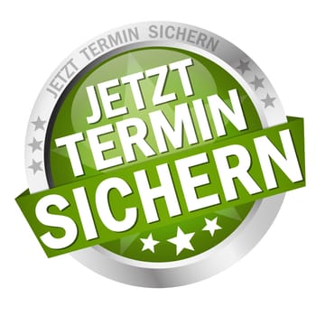 green button with banner and text now save appointment