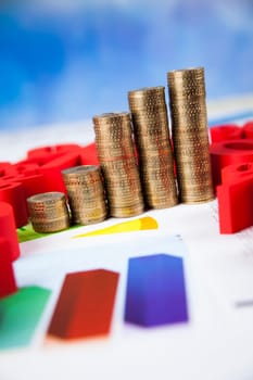 Finance concept, Percent, natural colorful tone