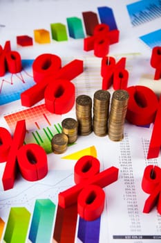 Concept of discount, Percent sign