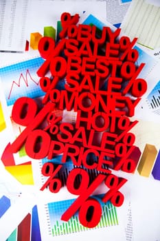 Sale, Percent sign, natural colorful tone