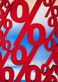 Percentage, Concept of discount colorful tone