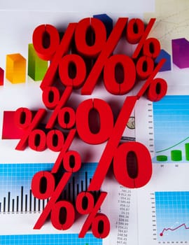 Percentage, Concept of discount colorful tone