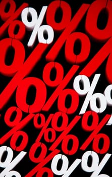 Concept of discount, Percent sign