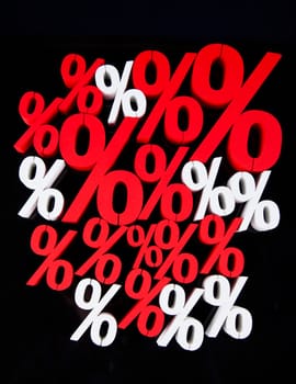 Percentage, Concept of discount colorful tone