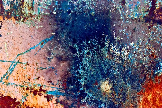 Rusty vintage colored grunge iron textured background