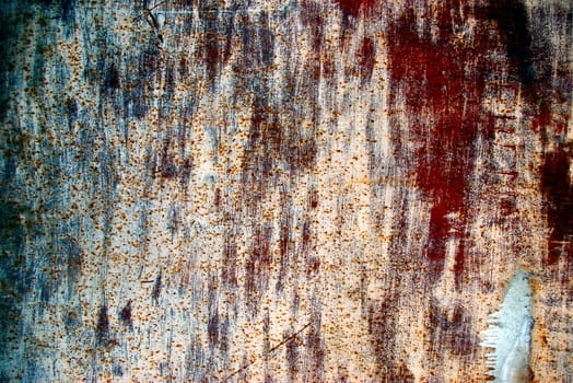 Rusty vintage colored grunge iron textured background