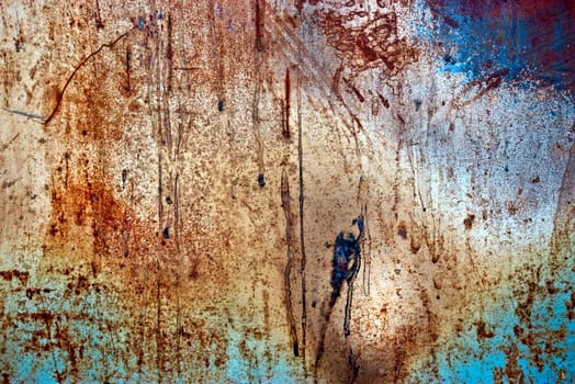 Rusty vintage colored grunge iron textured background