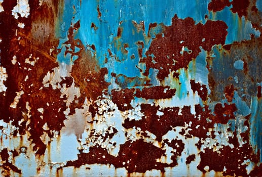 Rusty vintage colored grunge iron textured background