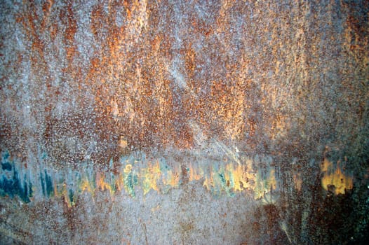 Rusty vintage colored grunge iron textured background