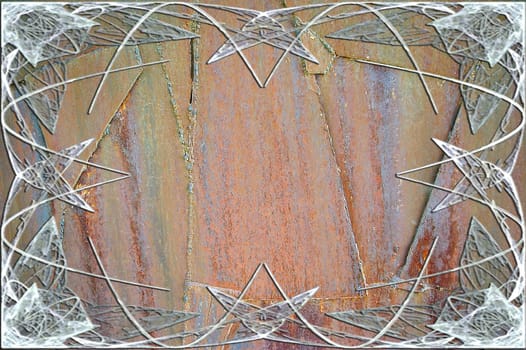 Rusty vintage colored grunge iron textured background