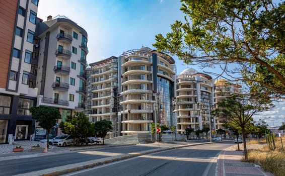Istanbul, Turkey - August 4, 2022: Modern construction of residential houses in Gebze, part of Istanbul, Turkey