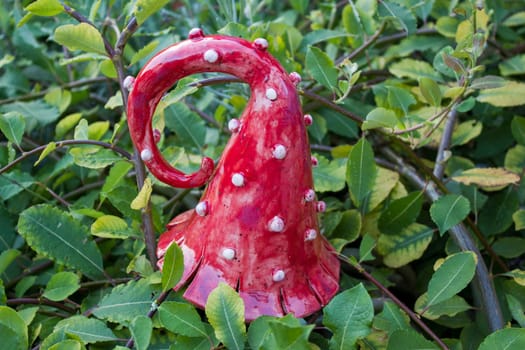 garden deco in a bed