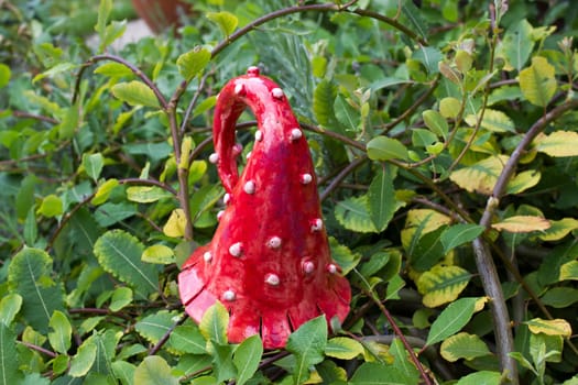 garden deco in a bed