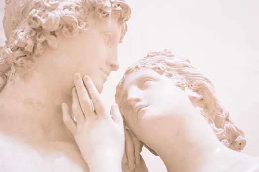 Possagno, Italy - July 2022: Venus and Adonis, work by Antonio Canova, 1794 - Venere e Adone
